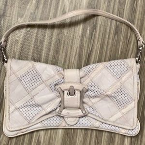 B. Makowsky Leather Bow Clutch with Strap